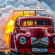 Illustration for article titled The Nuttiest Photo Of A Jet-Powered Vintage Fire Truck You May Ever See